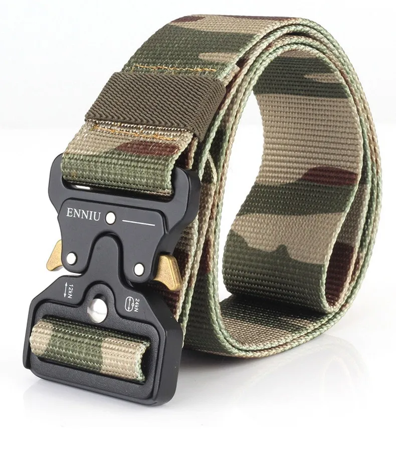 COWATHER nylon belt luxury men belts military outdoor tactical male strap jeans waistband new belt for men fashion metal buckle