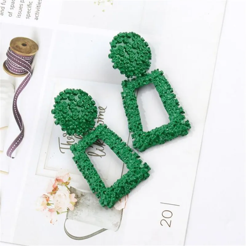 Женские серьги-гвоздики в винтажном стиле геометрические розового золота модные