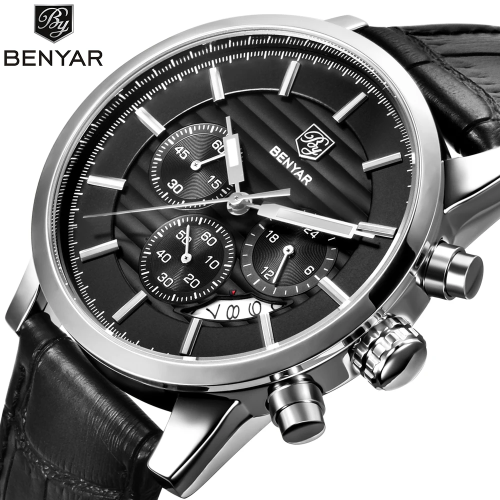 BENYAR montre pour homme Mode Спортивные кварцевые Horloge montres Топ Marque De Luxe поверенный Relogio