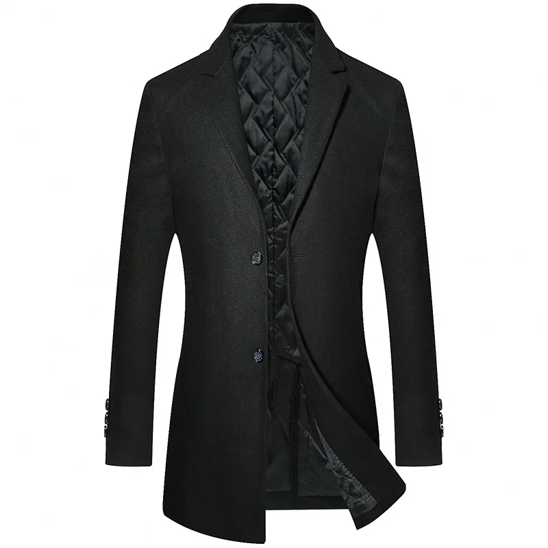 

2019 Autumn New Casual Long Men Overcoat High Quality Slim Fit Coat Men Winter
