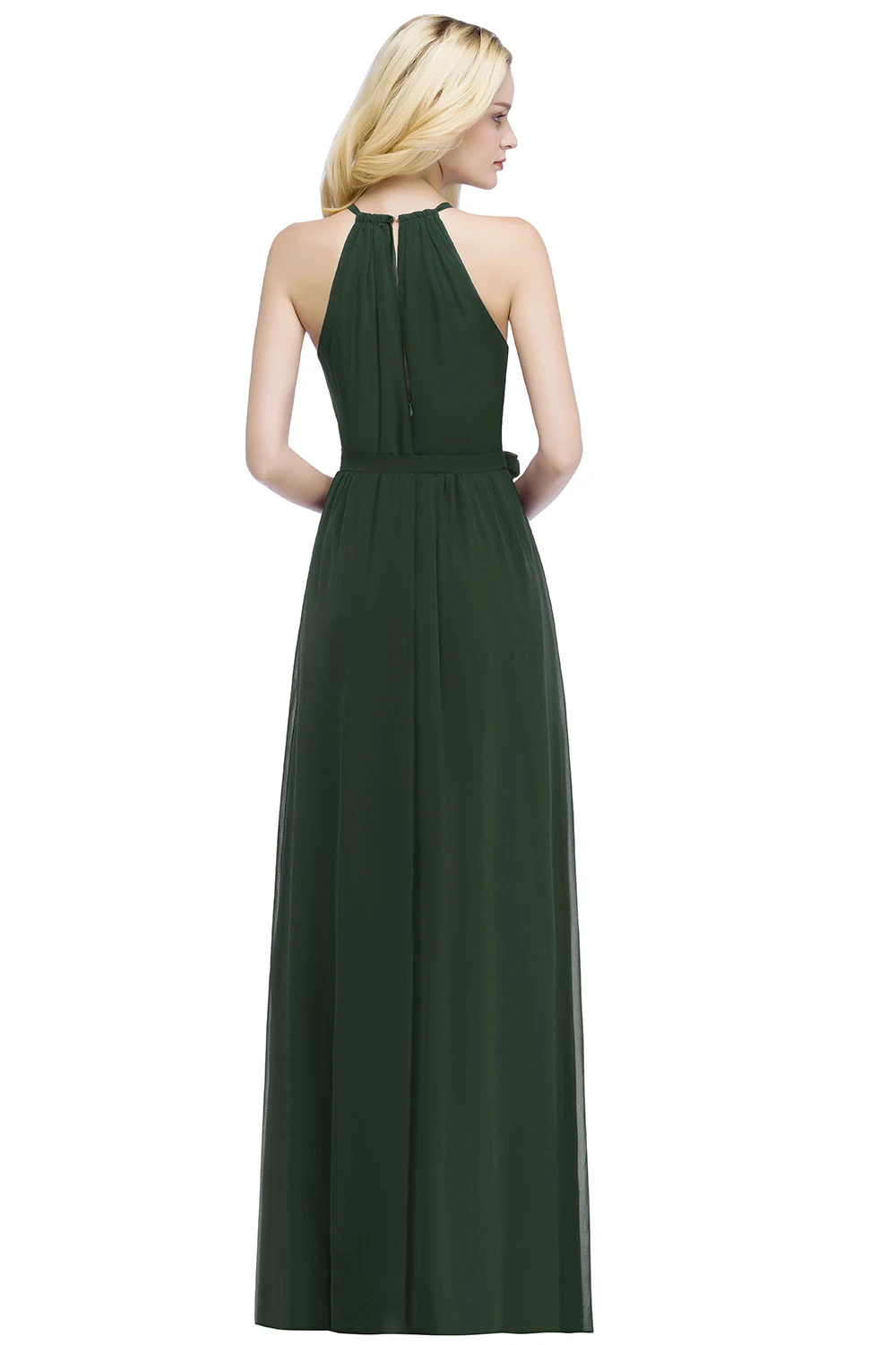 vestido de festa, шифоновые Бордовые Платья для подружки невесты с лямкой на шее, недорогие вечерние платья для свадьбы