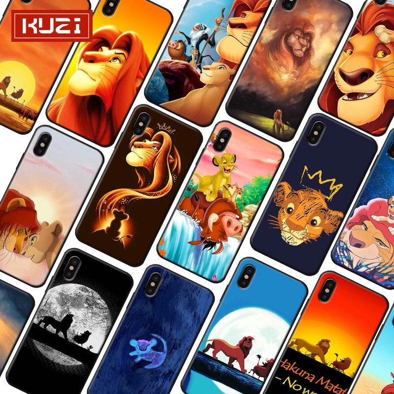 Роскошный чехол для Iphone с рисунком короля льва мягкий силиконовый из ТПУ 6 6S 7 8 Plus X