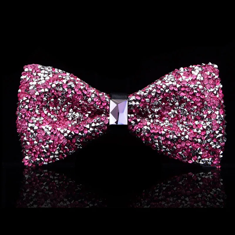 Новая обувь с бантом Кристалл Bling бабочка узел для Мужчины Свадебный банкет праздник для клубных вечеринок Жених сверкающих - Цвет: Q59