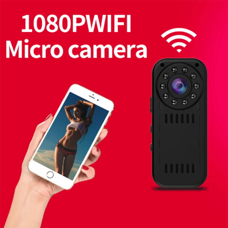 Мини видеокамера P2P Беспроводная IP камера видео запись Wifi 1080P Высокое разрешение