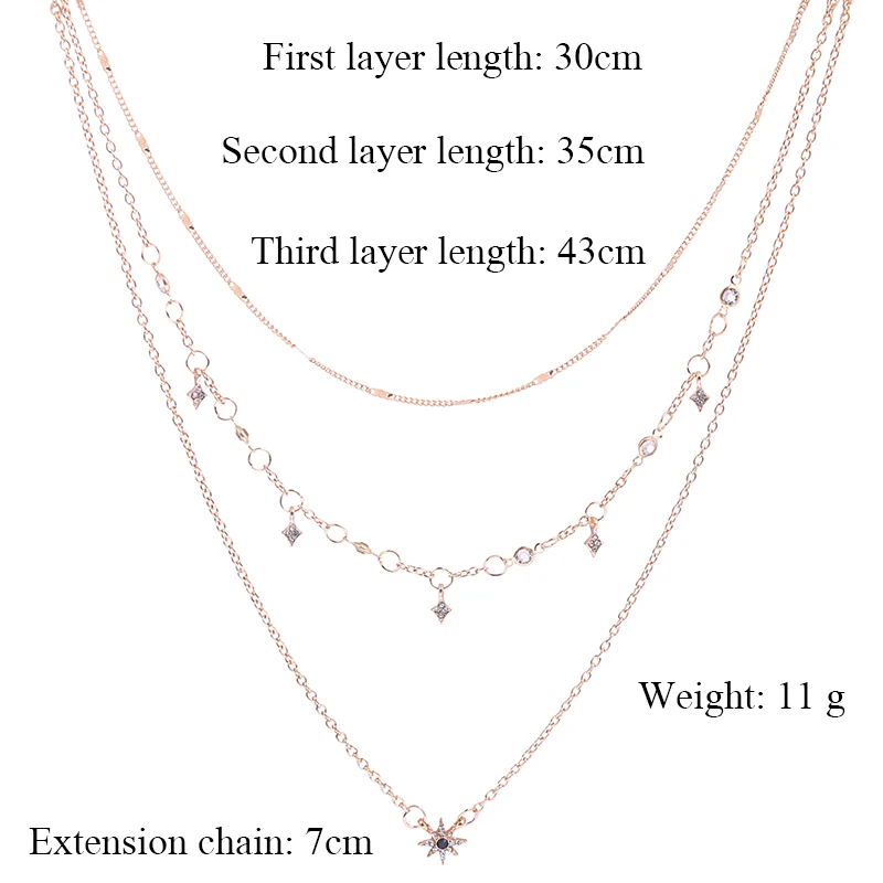 Новое модное женское ожерелье XIYANIKE многослойное со звездой простые аксессуары