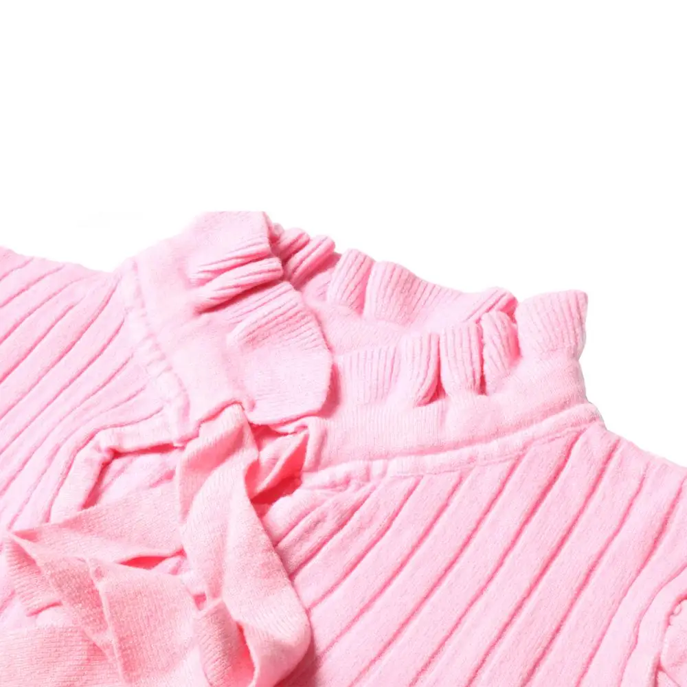 Новый Бабочка воротник на шнуровке с длинными рукавами трикотажные свитера Для