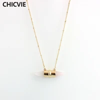 chicvie classic crystal gold color charm necklace female statement necklaces pendants for women vintage love jewelry sne160165