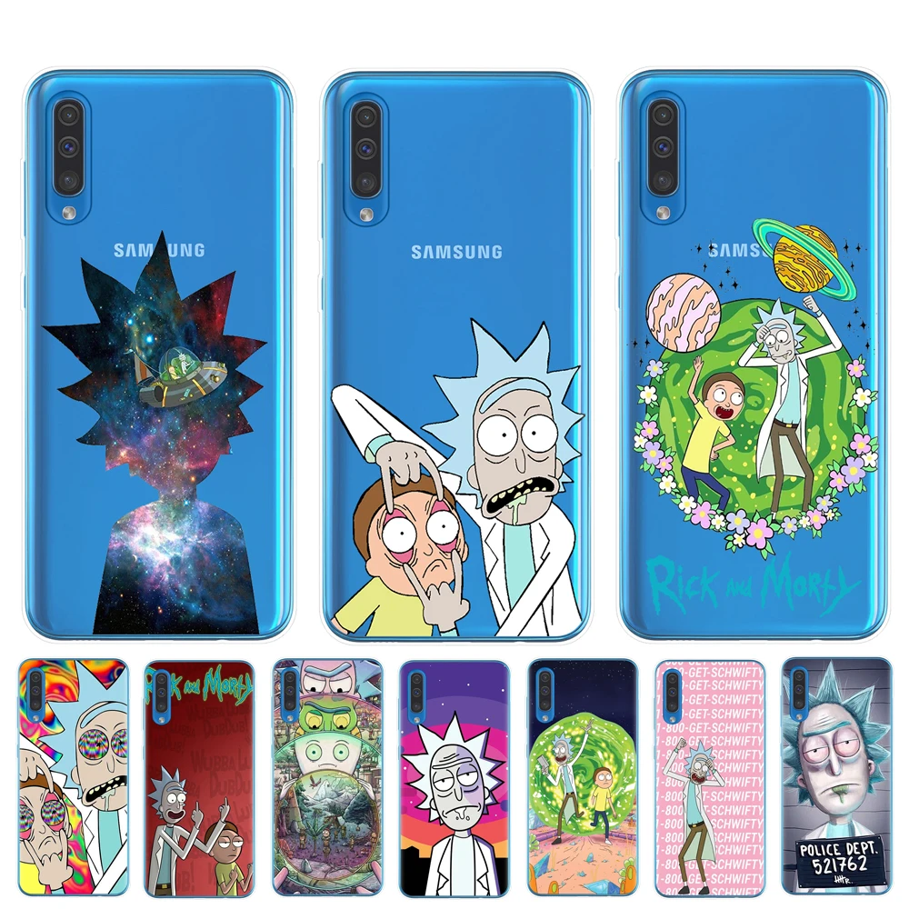 Cartoon Rick And Morty Soft TPU Case For Samsung J3 J5 J7 A7 A9 A6 A8 J4 J6 Plus A10 A20 A30 A40 A50 A70 Cover
