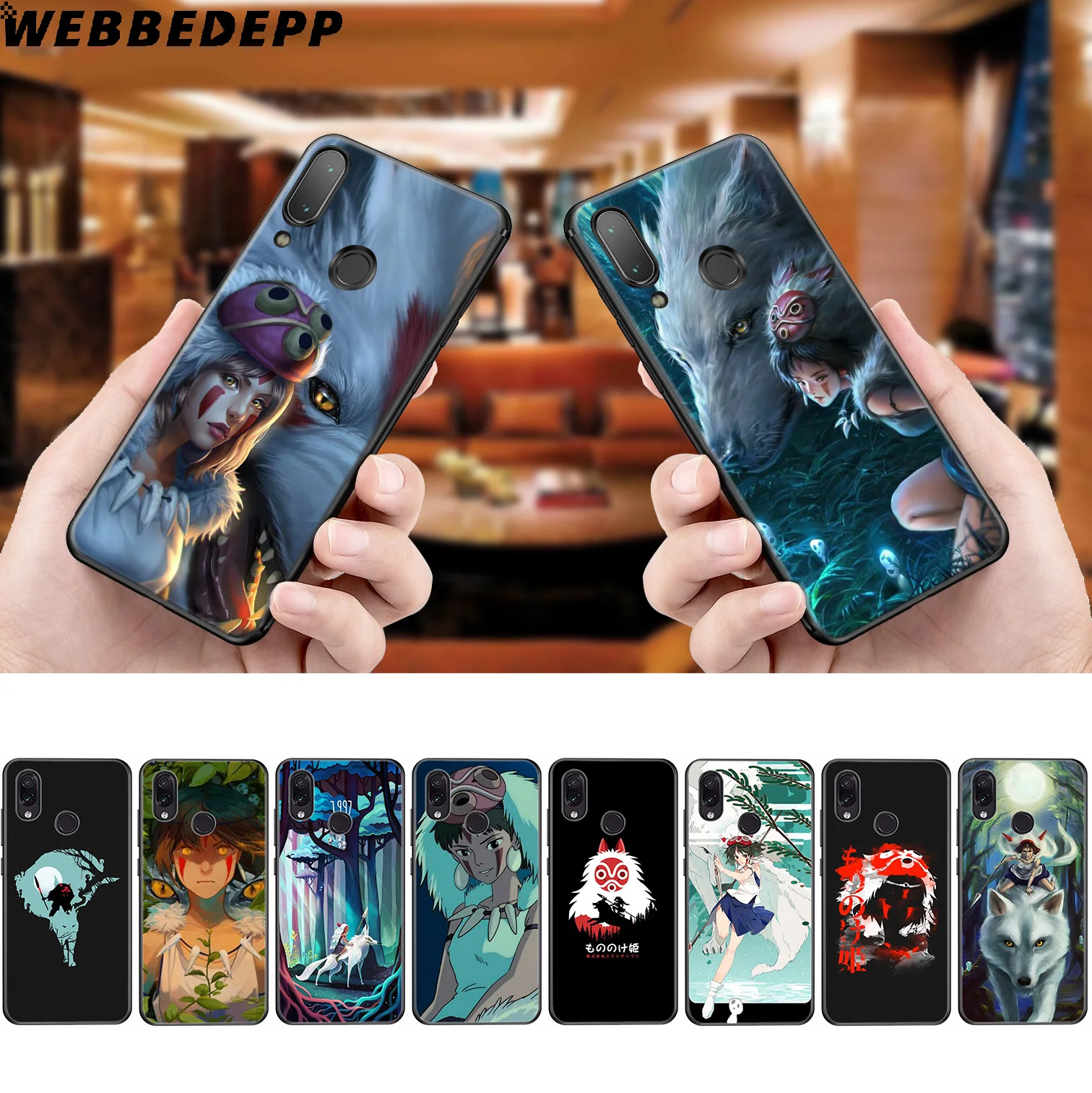 WEBBEDEPP Princess Mononoke Soft Case for Xiaomi Redmi K20 7A 4A 4X 5 5A 6 6A S2 Note 8 4 7 Pro Plus Prime |