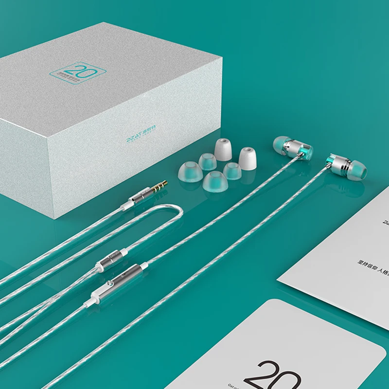 DZAT DR-20, стерео наушники, металлические наушники, супер бас, наушники HiFi, наушники с микрофоном для iphone