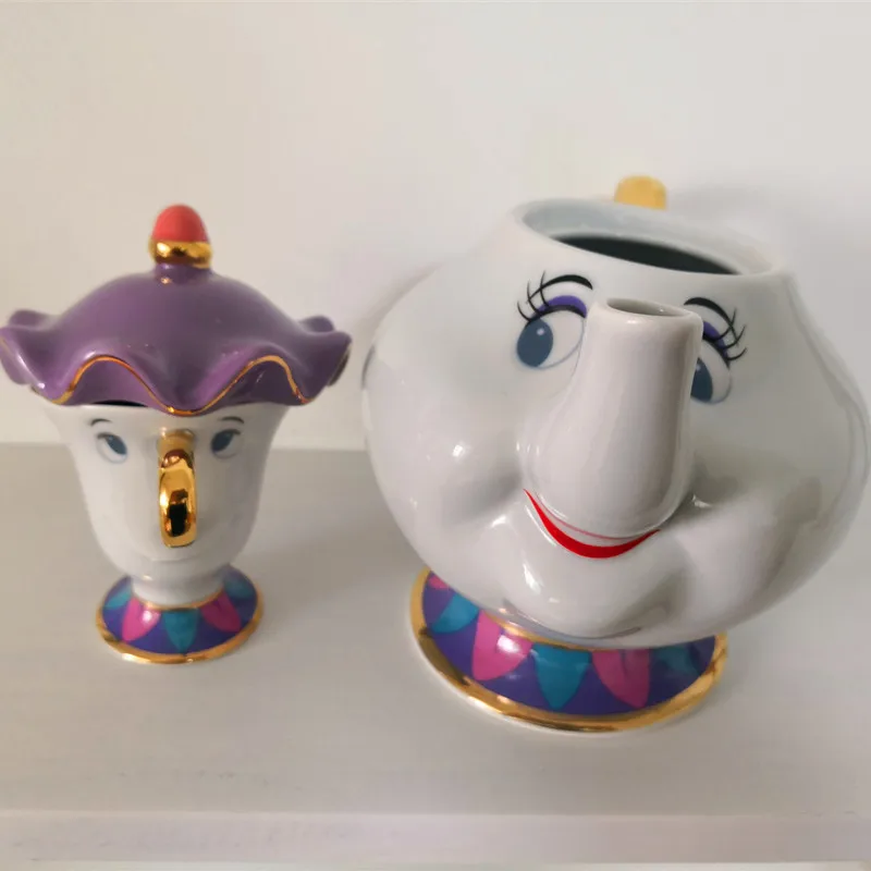 Красота и чудовище чайный горшок керамические изделия Ins Cute Mrs Potts чайная чашка