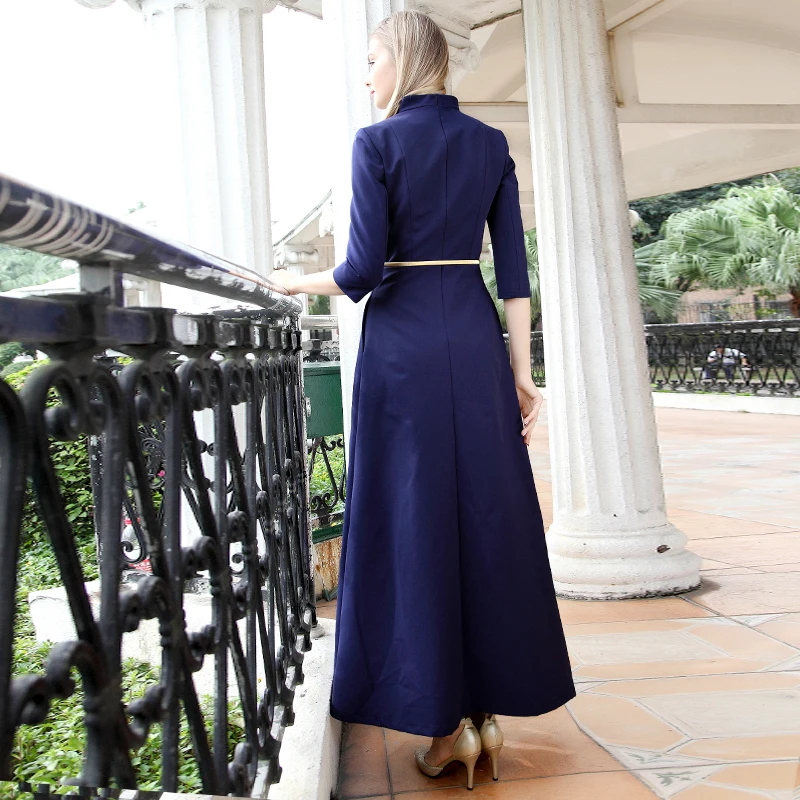 Vestido Высокое качество Мода 2018 дизайнерское винтажное весеннее платье Макси