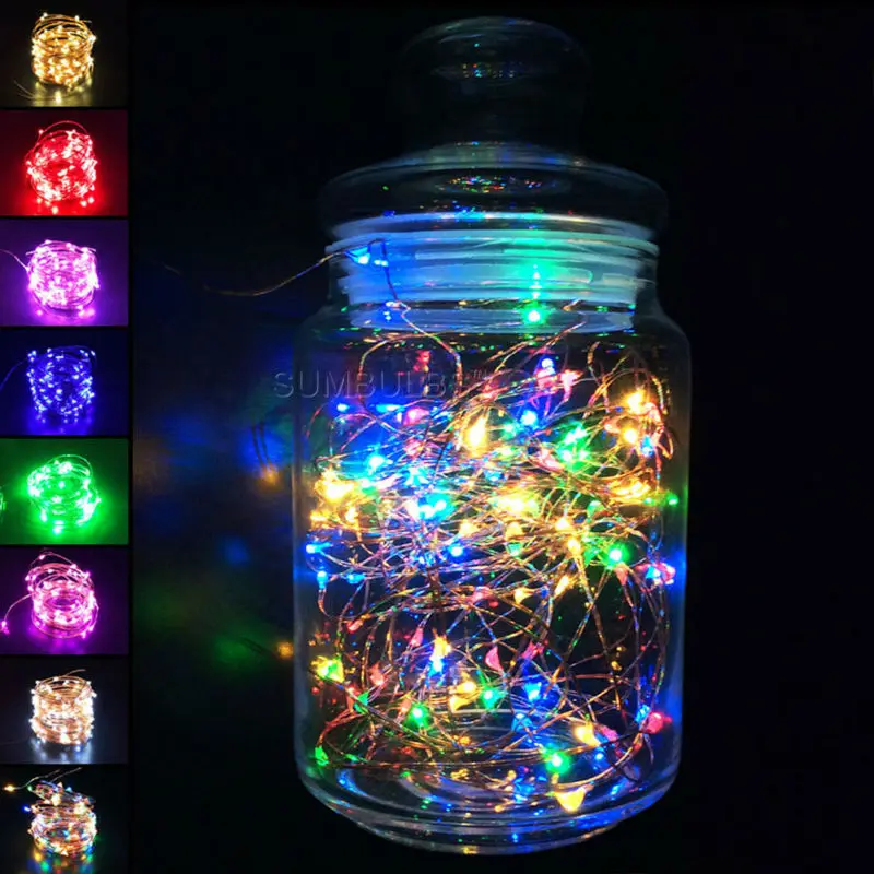 

5pcs CR2032 Button Battery Powered LED String 1M 2M 3M 4M Cooper Wire Fairy Light Colorful Waterproof Decoration Lamp Lighting