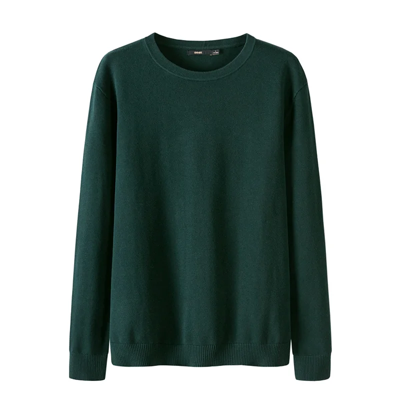 green SEMIR брендовый шерстяной свитер для мужчин Осенняя мода длинный рукав вязаный пуловер мужской кашемировый свитер одежда высокого качества - Цвет: green