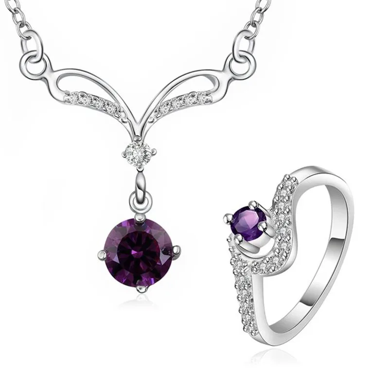 Silver plated jewelry sets sterling-silver-jewelry set /LVVFRCQM N529 Ring377-8 | Украшения и аксессуары