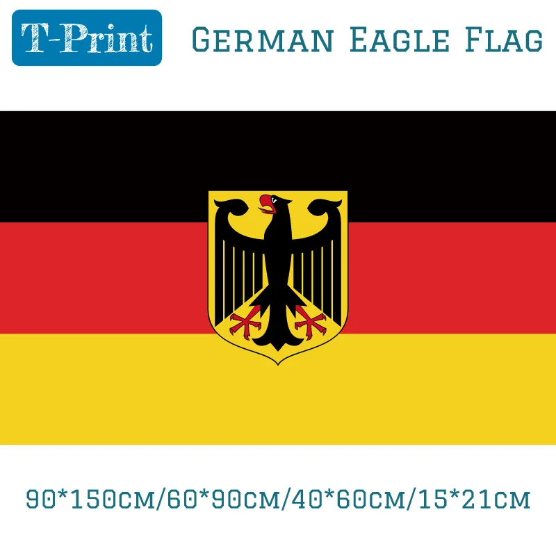 

90*150cm/60*90cm/40*60cm/15*21cm Germany German Eagle Flag 3*5 Feet Deutschland Hawk