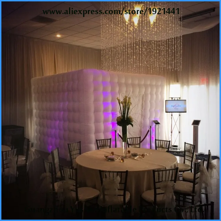 free ship by DHL 7.8ft lighting white used photo booth for party