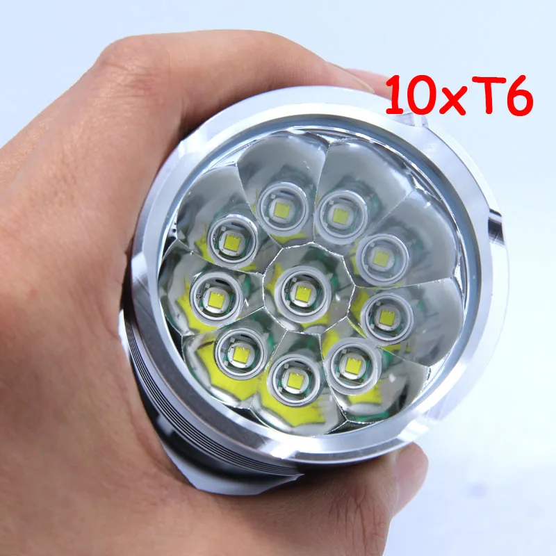 High quality 3-12T6 12 x XM-L T6 LED Flashlight Torch lantern Lamp Light &amp 4 18650 Rechargeable Battery Charger | Освещение