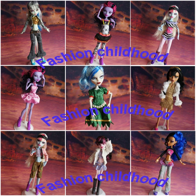 Классические игрушки girls10pcs костюм ткань платье Одежда для кукол детей с героями