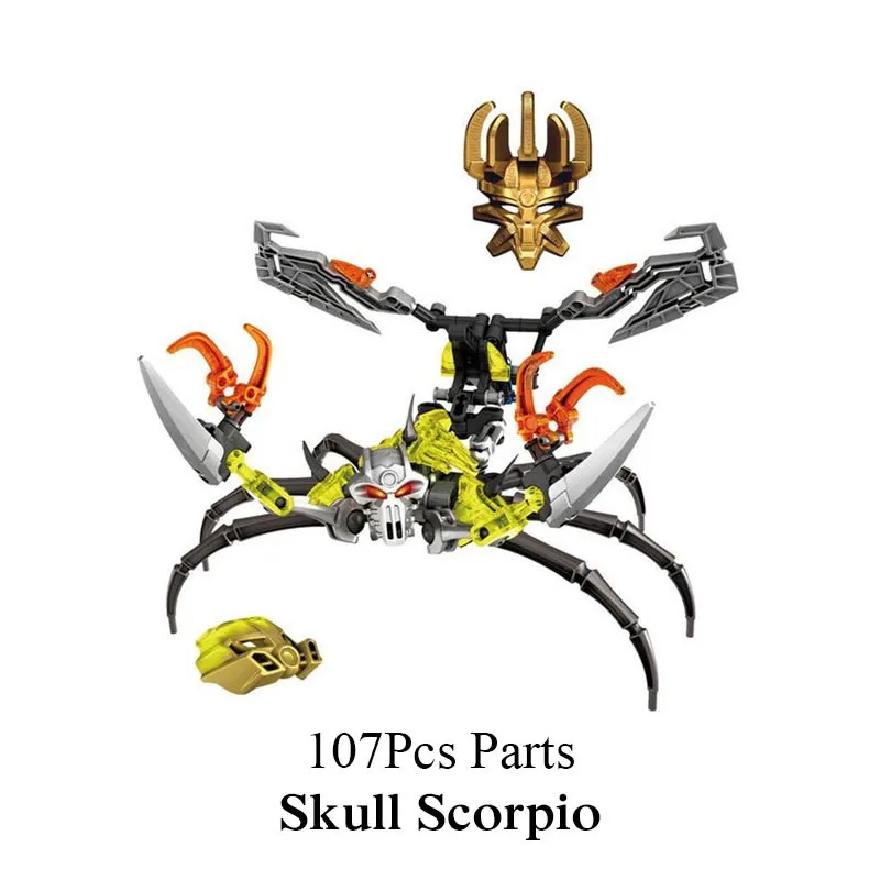 

710-4 72pcs Bionicle Warrior Bionicle Skull Scorpio Building Block Model Toys Compatible with lepinnglys 70794 kids Best gifts