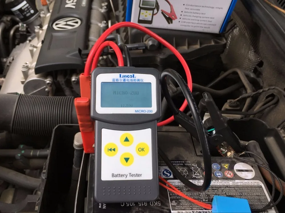 

Lancol MICRO-200 Digital Battery Load Tester 12V CCA Lead Acid Battery Tester Diagnostic Tool Battery Analyzer