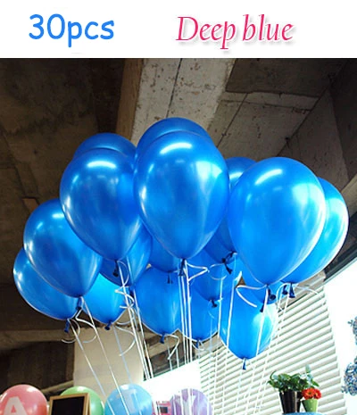 dccp blue 30 шт. 12 дюймов латексные красочные украшения для дня рождения для взрослых и детей золотые, серебристые, черные латексные шарики Свадебные украшения гелиевые - Цвет: dccp blue