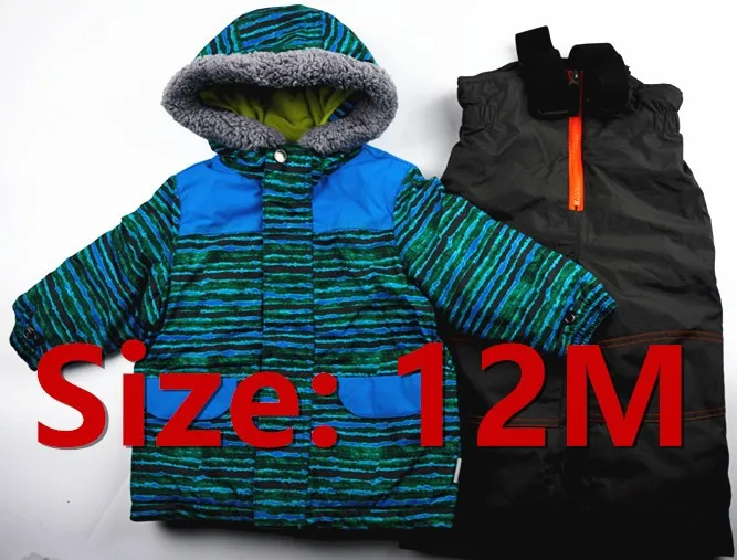 Bib child 12 Новое Full-30 толстый детский лыжный костюм комплект утолщение Водонепроницаемый мужской женский морозостойкий Верхняя одежда с защитой от ветра, костюм-двойка - Цвет: Bib child 12