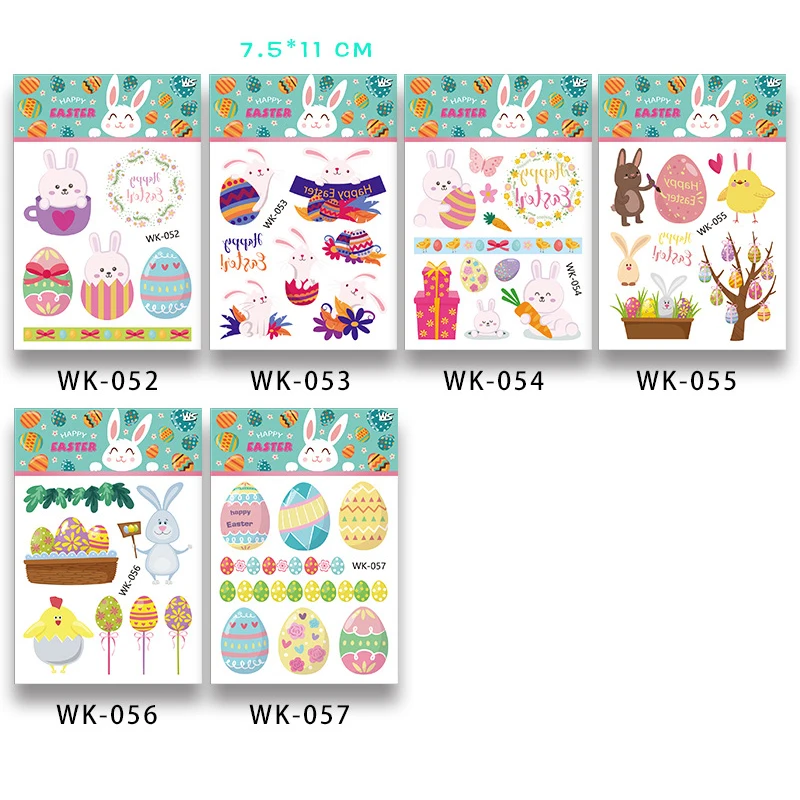 4 шт Пасхальный День Рождения Декор временная татуировка Стикеры С Днем