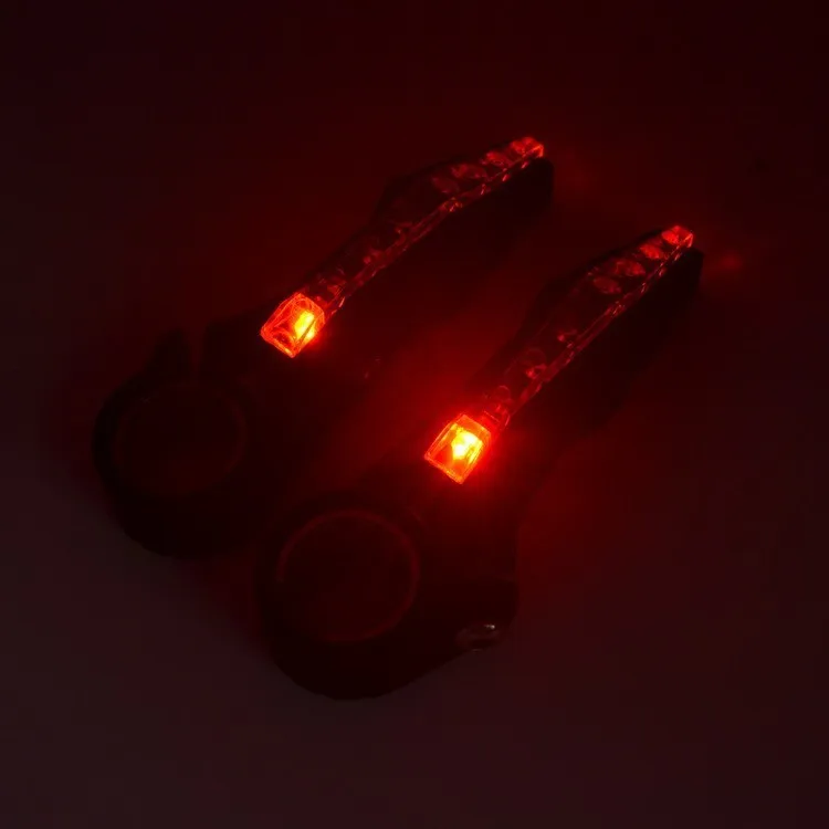 red light 1 пара велосипедные рулевые зажимы светильник светодиодный велосипедный указатель поворота Аварийные огни безопасности Предупреждение светильник светодиодный велосипед аксессуары - Цвет: red light