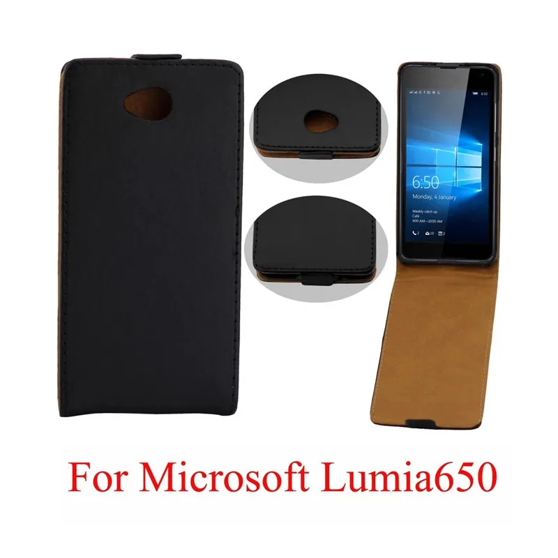 Вертикальный флип-чехол из искусственной кожи чехлы Обложка для Microsoft Nokia Lumia 650