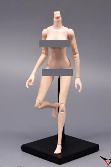 body only 1/6 масштаб BJD голова лепить девушка красный шарф серебряные волосы модель головной убор подвижные глаза для женщин гибкое действие маленькая грудь тело - Цвет: body only