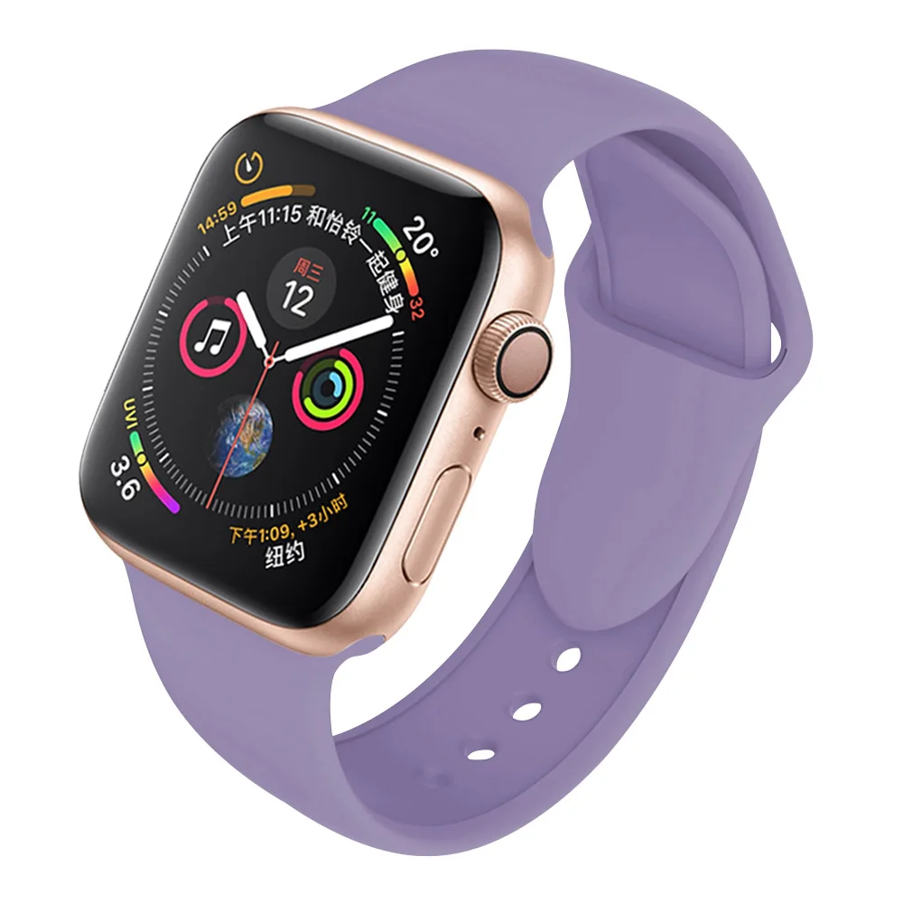Lavender SCELTECH мягкий силиконовый сменный спортивный ремешок для 38 мм Apple Watch Series1 2 42 мм ремешок для наручных браслетов для iWatch Sports Edition - Цвет: Lavender