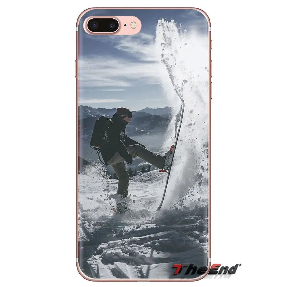 TPU Transparent Shell Case Snow Or Die Ski Snowboard Sport For iPod Touch Apple iPhone 4 4S 5 5S SE 5C 6 6S 7 8 X XR XS Plus MAX |