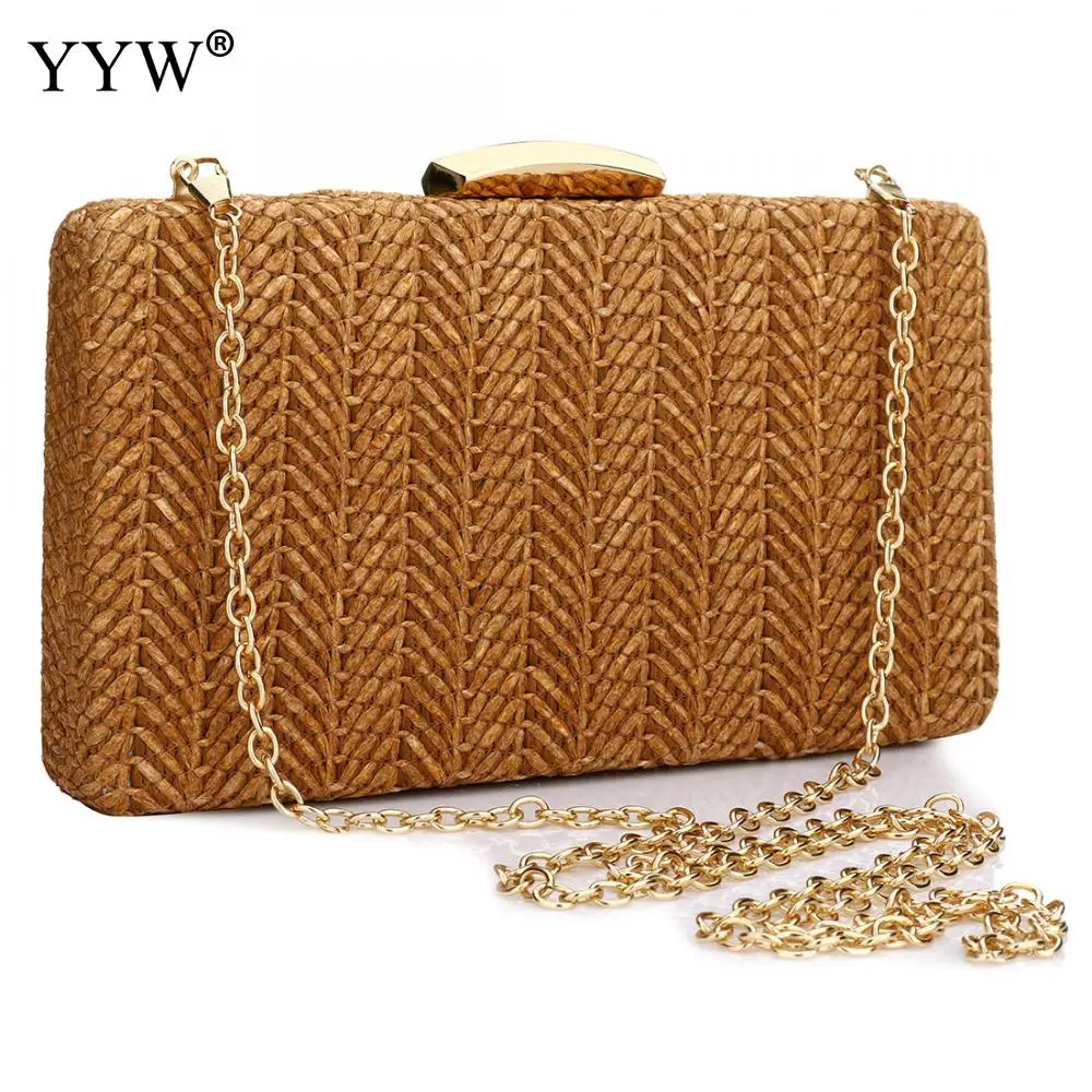 YYW розовый соломенный тканый клатч для женщин Sac основной Femme хаки тканая Летняя Пляжная сумка на плечо вечерняя Вечеринка свадебные сумки
