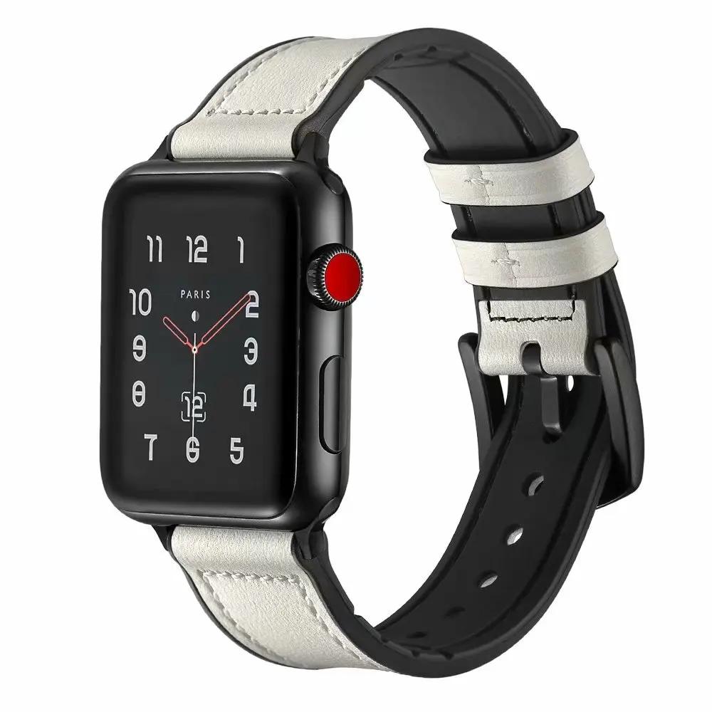 Национальная кожаная Петля с цветочным принтом для iwatch 5 4 3 2 1 ремешок для Apple Watch 38 мм 42 мм 40 мм 44 мм браслет для наручных часов