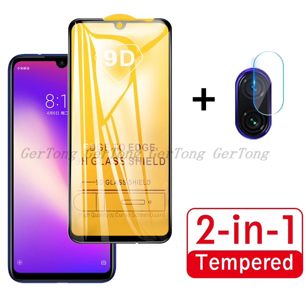 2 in 1 Glass 2 в 1 для Redmi Note 7 закаленное стекло для Xiaomi Redmi Note 7 Pro Новое полное покрытие защита экрана объектив камеры защитная пленка - Цвет: 2 in 1 Glass