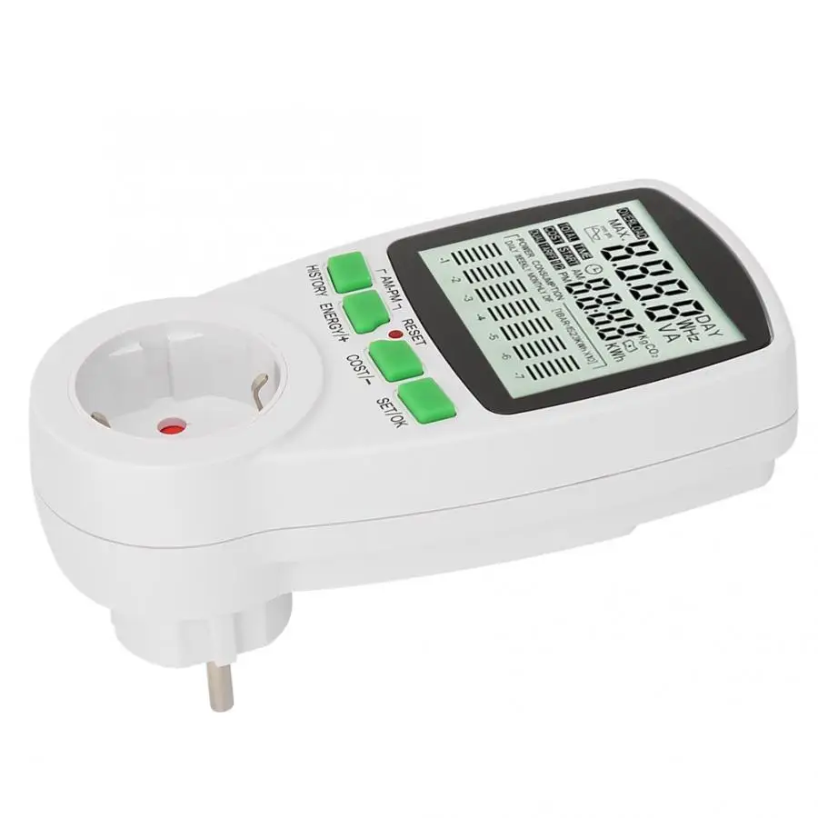 Цифровой ваттметр измеритель электроэнергии потребляемая мощность кВтч-9999 кВтч