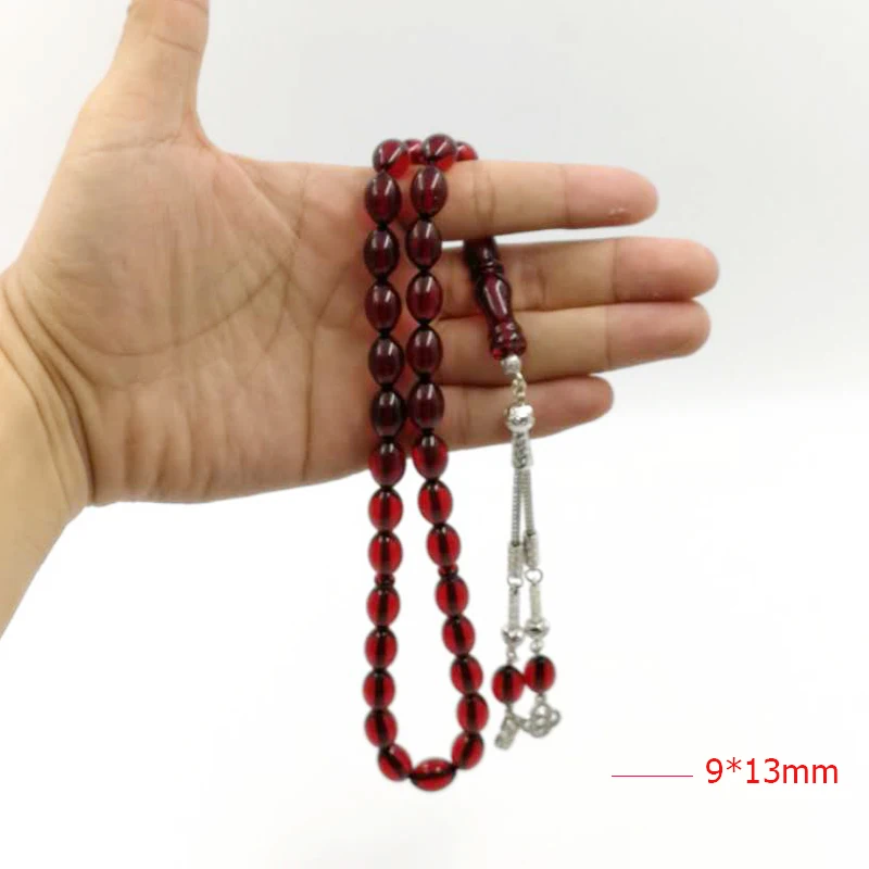 Красные мусульманские бусины с четкой красные Tasbih мастхан ислам ic молитва