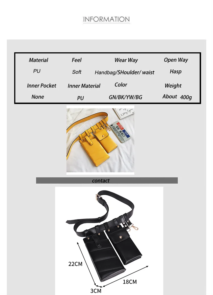 EXCELSIOR Women's Bags Fanny Waist Bags PU Hasp Chest Set Street Sport Casual Messenger Shoulder Chest pochete homem
