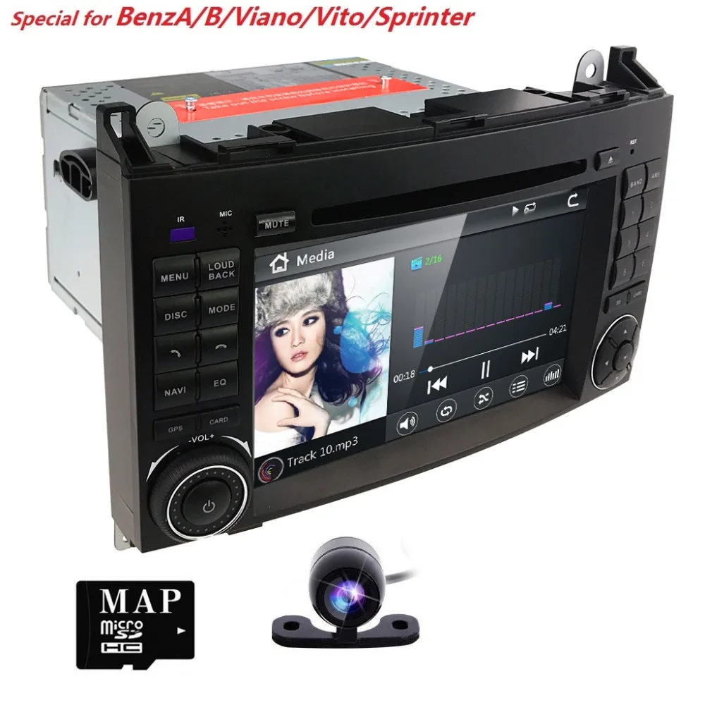 2 din стерео автомобиль DVD плеер для Mercedes Vito W639 Sprinter Viano B200 B-class 2006-2014 W169 W245 B170 W209GPS