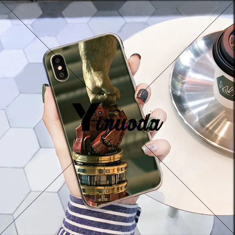 Yinuoda Marvel Мстители Железный человек прозрачный мягкий чехол для телефона Apple iPhone 8 7