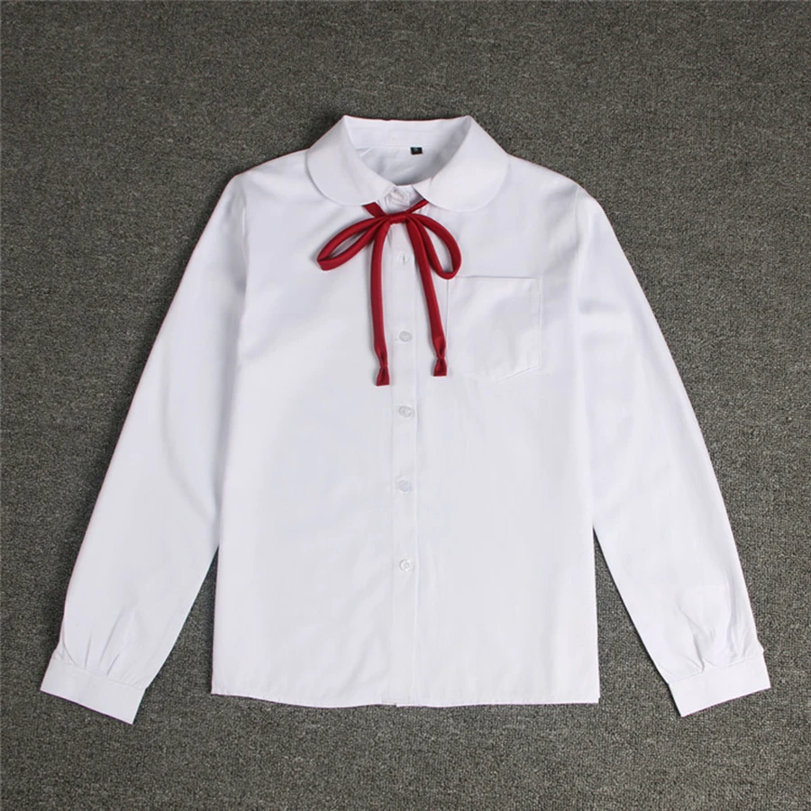 Японский круглым воротом коротким рукавом Блузка Рубашки японский костюм моряка