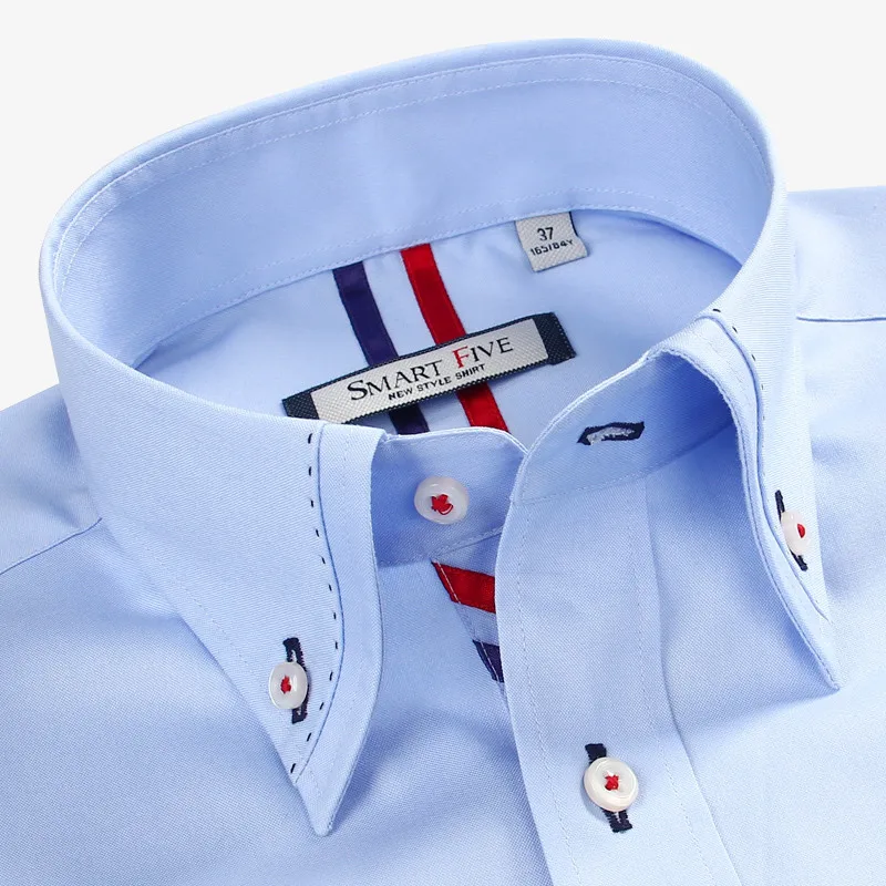 Smartfive, мужская рубашка, хлопок, повседневные рубашки, белая, Camisa Masculina, с длинным рукавом, рубашка для мужчин, Лето, новинка, SFL4K62