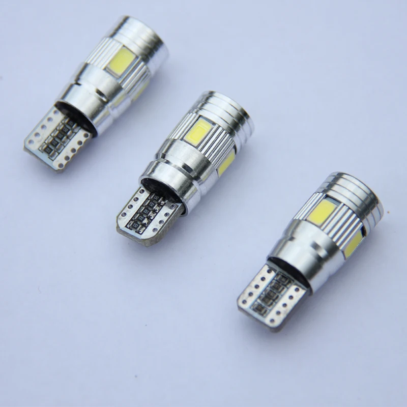 10 шт. новое обновление T10 светодиодный авто светильник лампы 5630 SMD 6 W5W 12V Интерьер