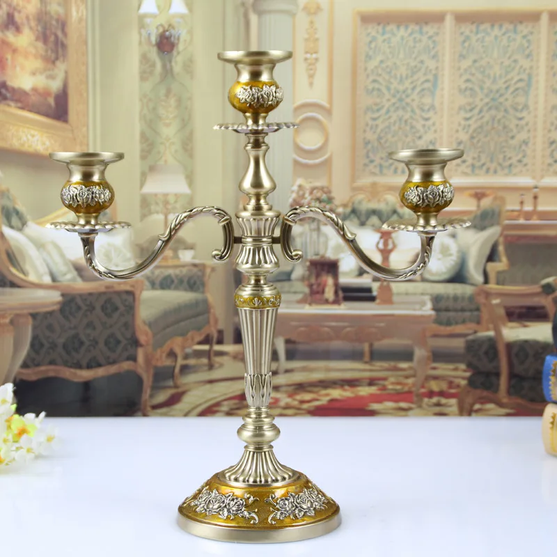 Metal handicraft gifts European retro creative atmosphere feast wedding celebration Hotel KTV display candlestick | Дом и сад