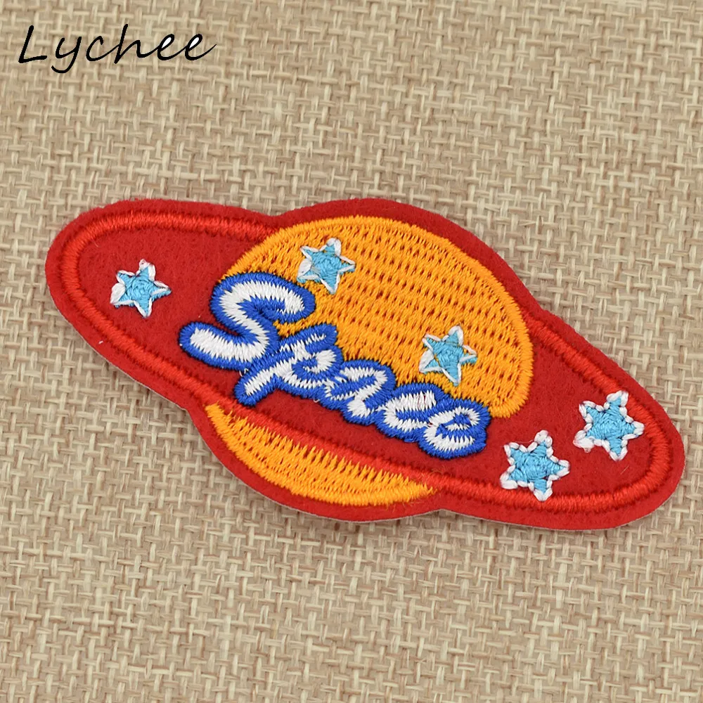 Lychee многоцветный креативный космический астронавт вышивка патч ракета НЛО