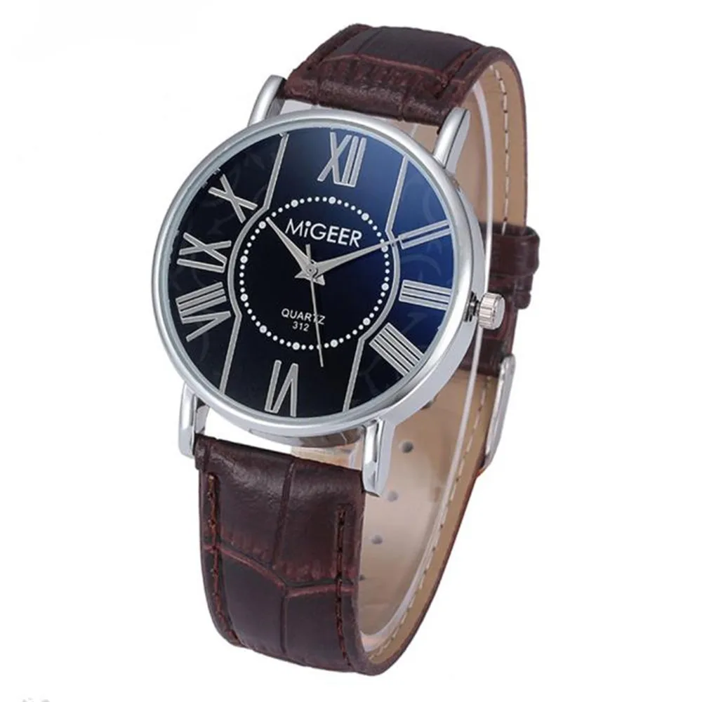 Роскошные модные мужские Аналоговые часы из крокодиловой искусственной кожи