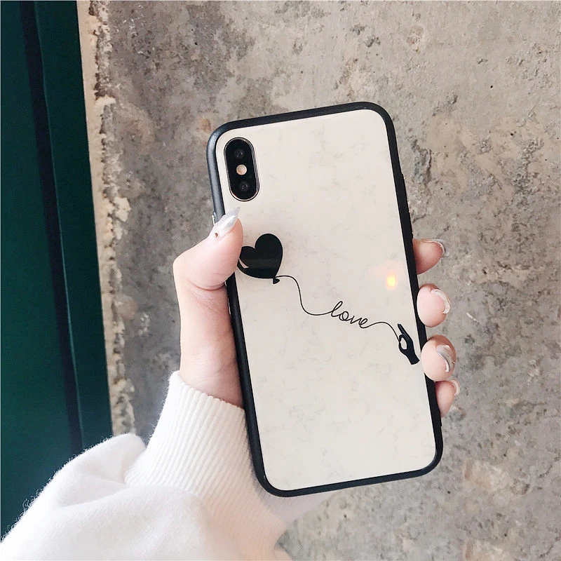 GlamPhoneCase стеклянный мобильный чехол для iPhone X 6 plus Жесткий Чехол 7 8 6splus простой