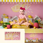 Лимоно-желтый фон для фотосъемки в полоску для новорожденных вечеринки в честь Дня Рождения детские фоны для фотостудии