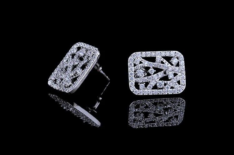 YAN MEI Austrian CZ Fashion Brand Stud Earrings Vintage Summer Style Ear Cuff Jewelry For Women Wholesale GLE4633 | Украшения и